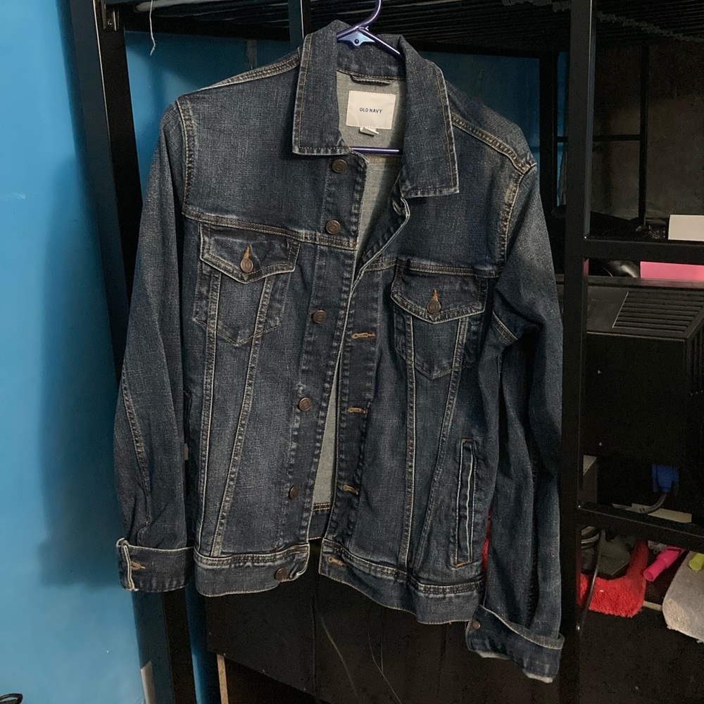 Jean jacket, Old Navy, Men’s size S, Dark Blue wash
